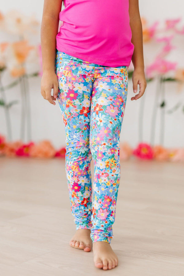 preppy-floral-leggings Mila & Rose at Sophia's Style-Preppy Floral Leggings-6-12M-Leggings-1